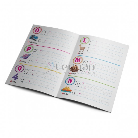 Cahier d'écriture effaçable A4 Lettres Français