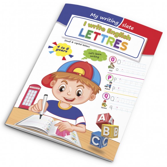 Cahier d'écriture effaçable A4 Lettres Anglais